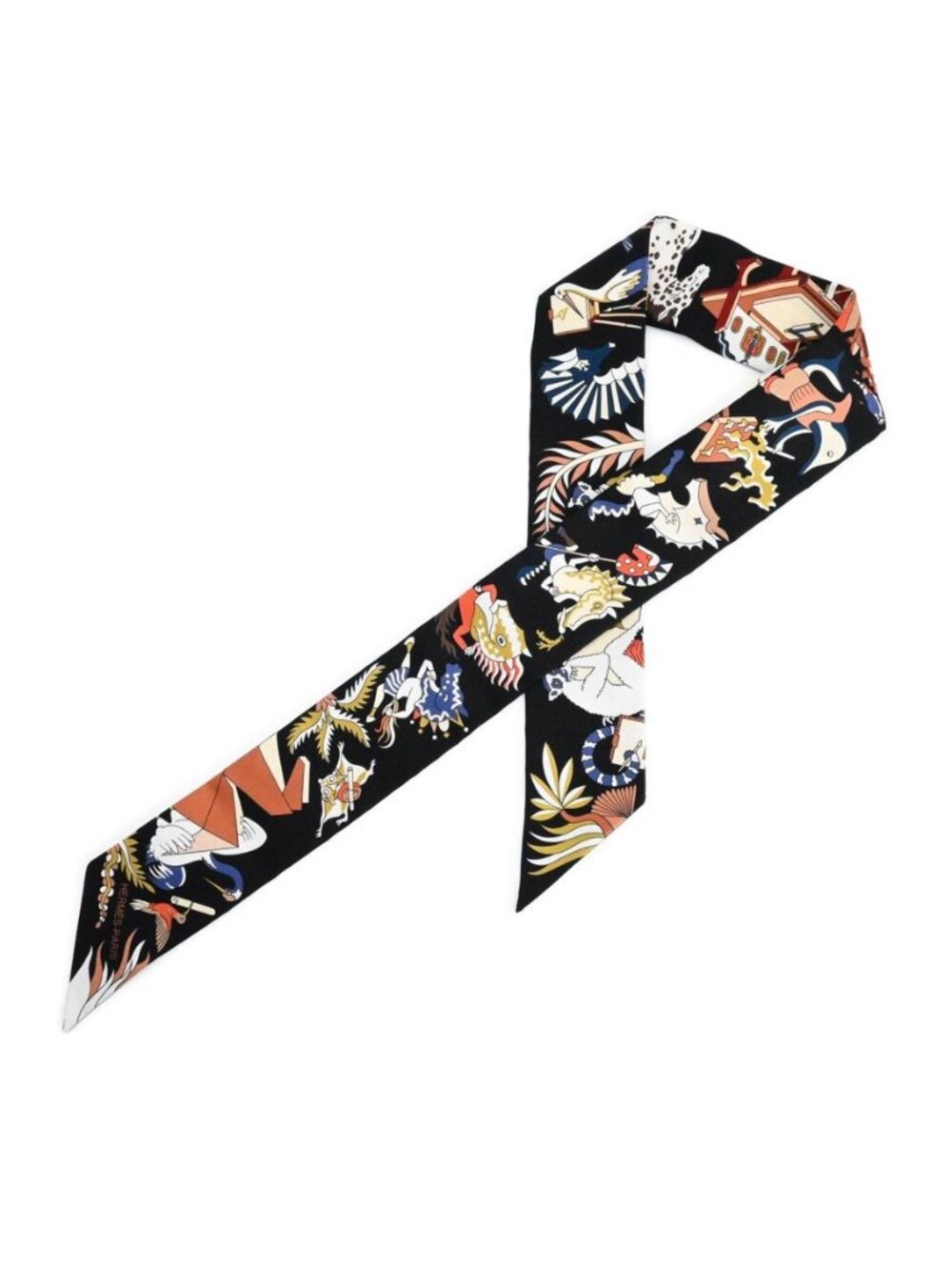 Hermes Scarf Twilly Scarves Black